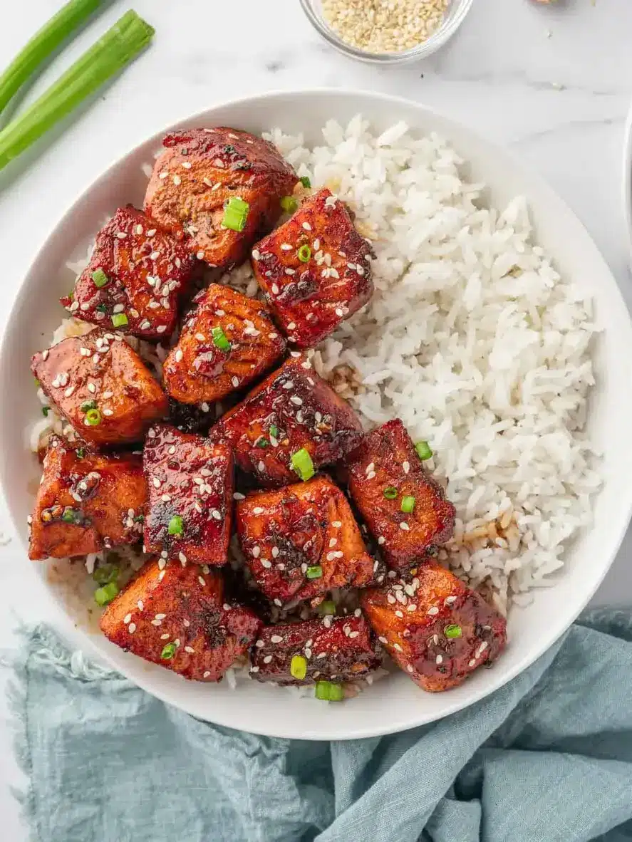 Crispy Honey Garlic Salmon Bites 25 Minutes
