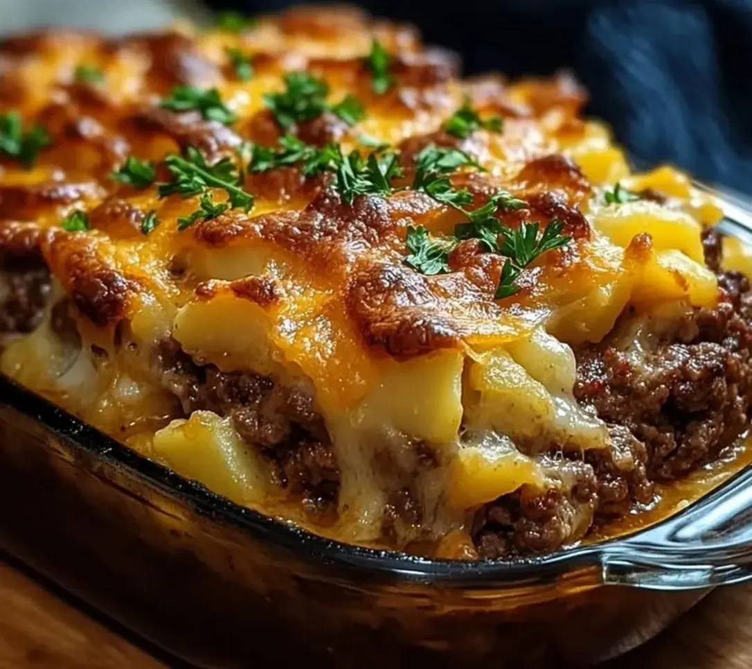 BBQ Infused Cowboy Meatloaf with Cheesy Loaded Potato Casserole