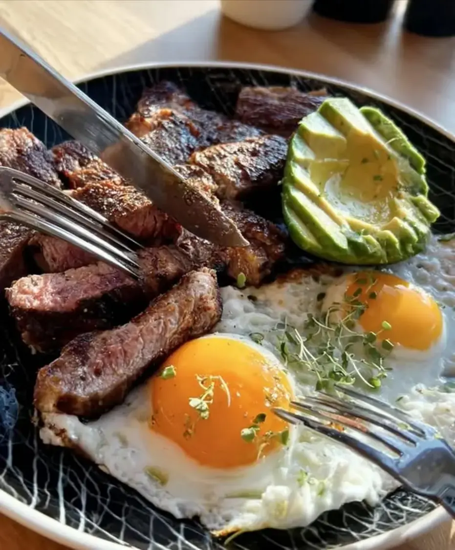Seared Steak Eggs with Avocado