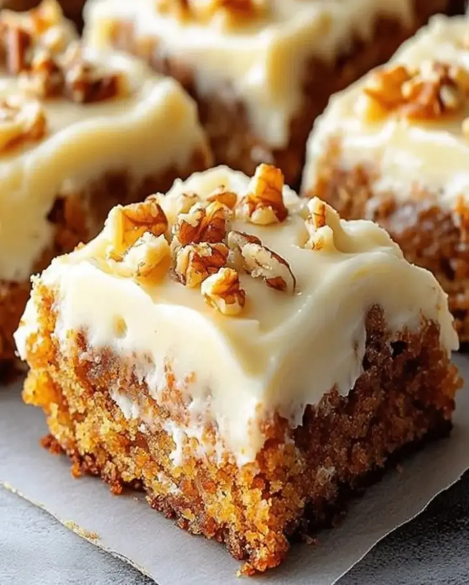 Decadent Carrot Cake Bars with Cream Cheese Frosting