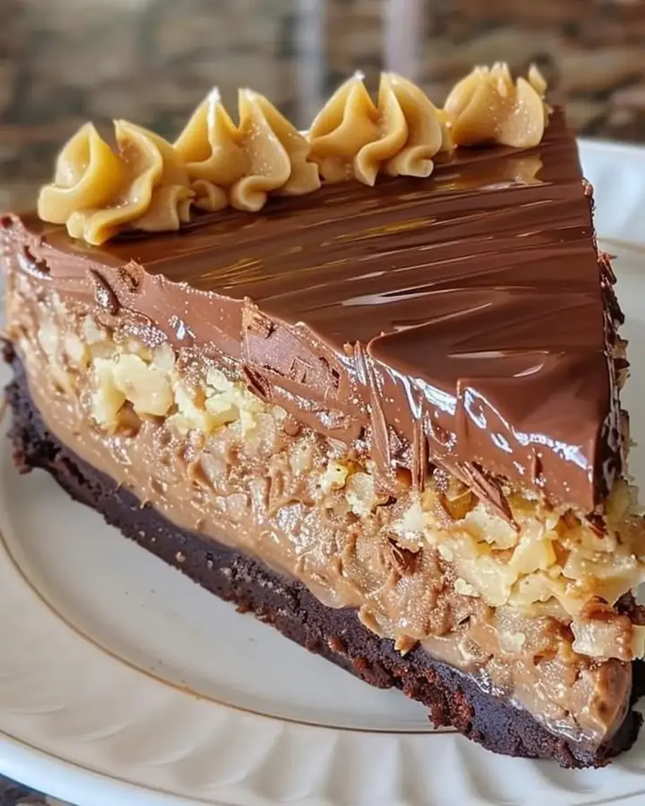 German Chocolate Heaven cheesecake