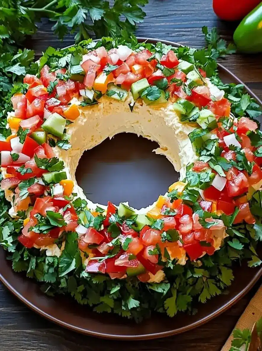 Christmas Taco Cheese Ball Wreath
