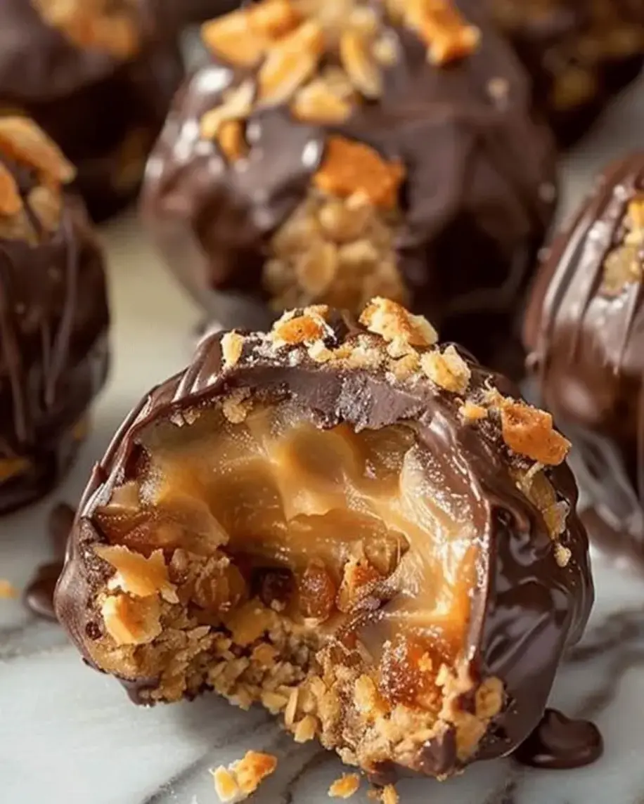 No Bake Caramel Crunch Butterfinger Truffles Recipe