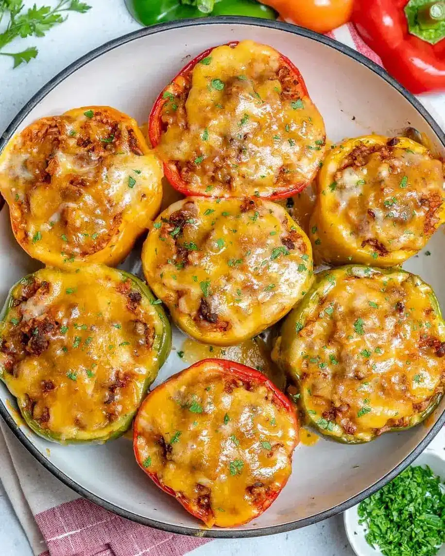 EASY STUFFED BELL PEPPERS
