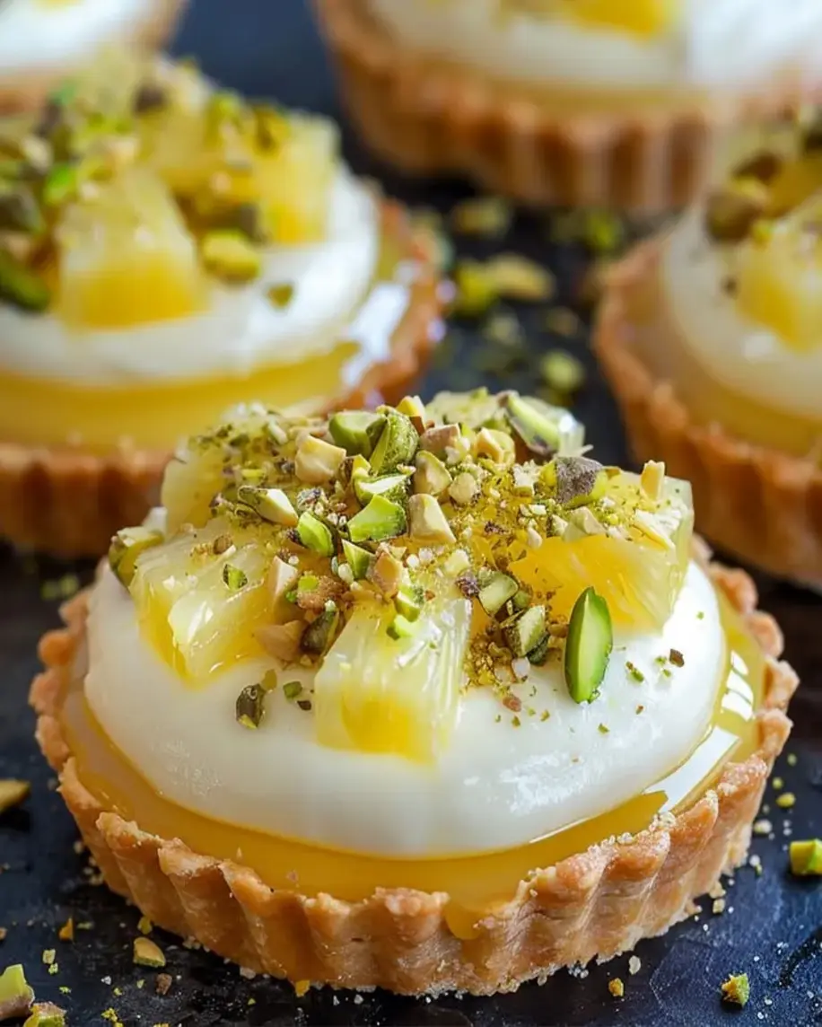 Elegant Pineapple Pistachio Tartlets