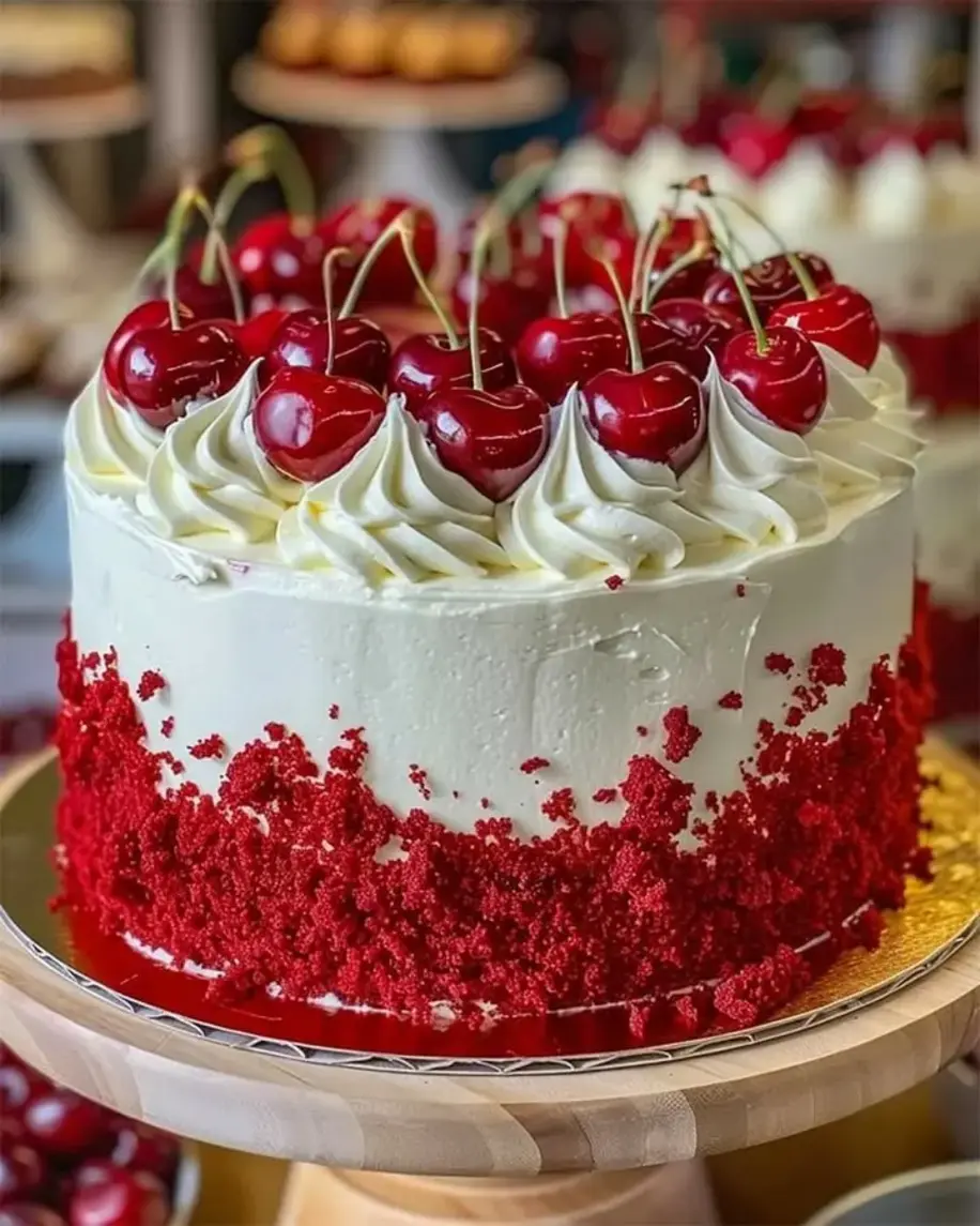 Cherry Cake with Cherry Cream Cheese Frosting