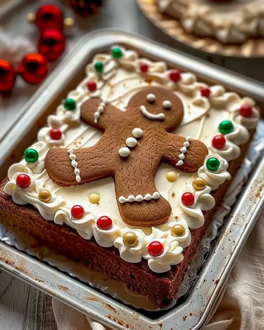 Gingerbread Man Sheet Cake