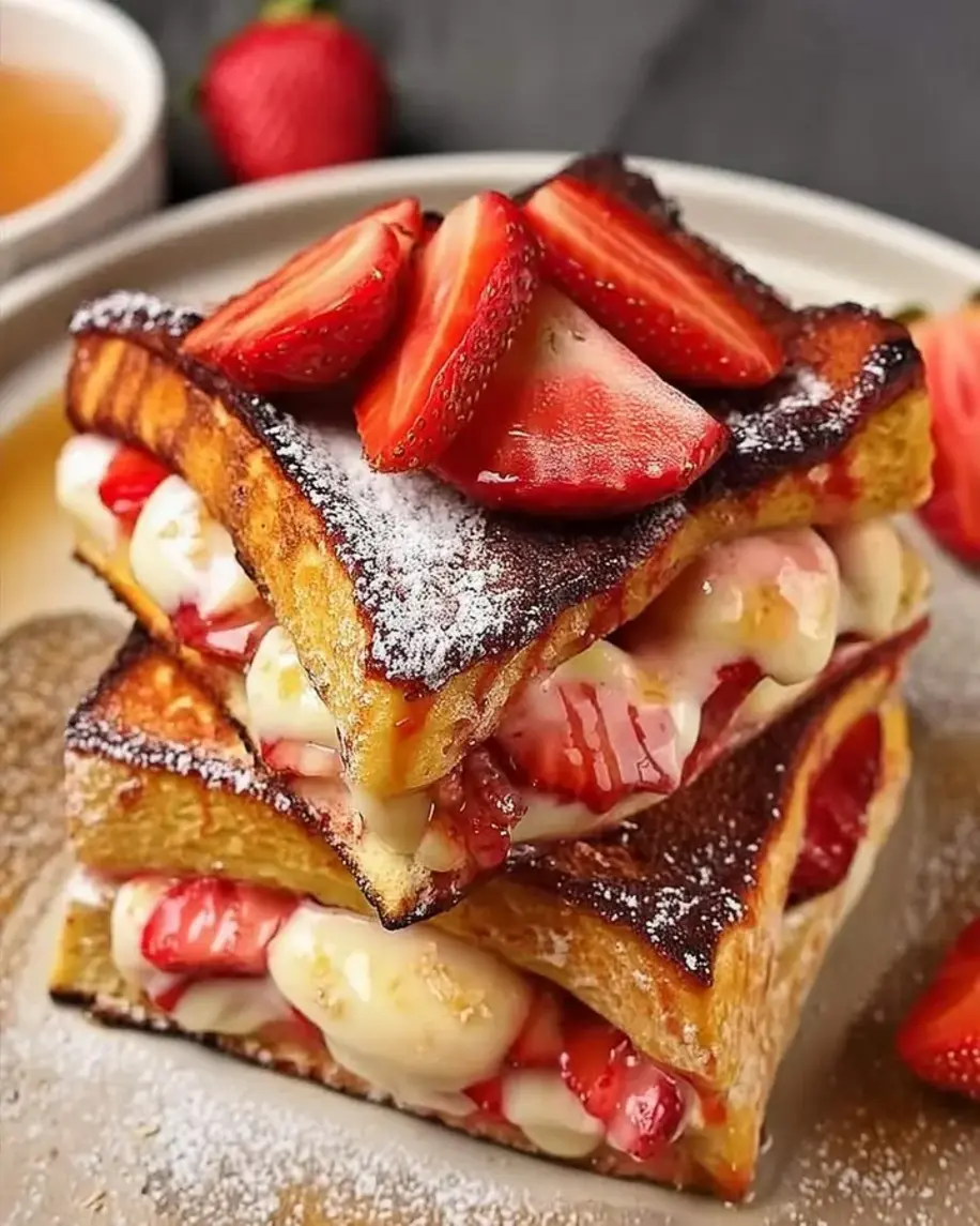 Strawberry Cheesecake Stuffed French Toast