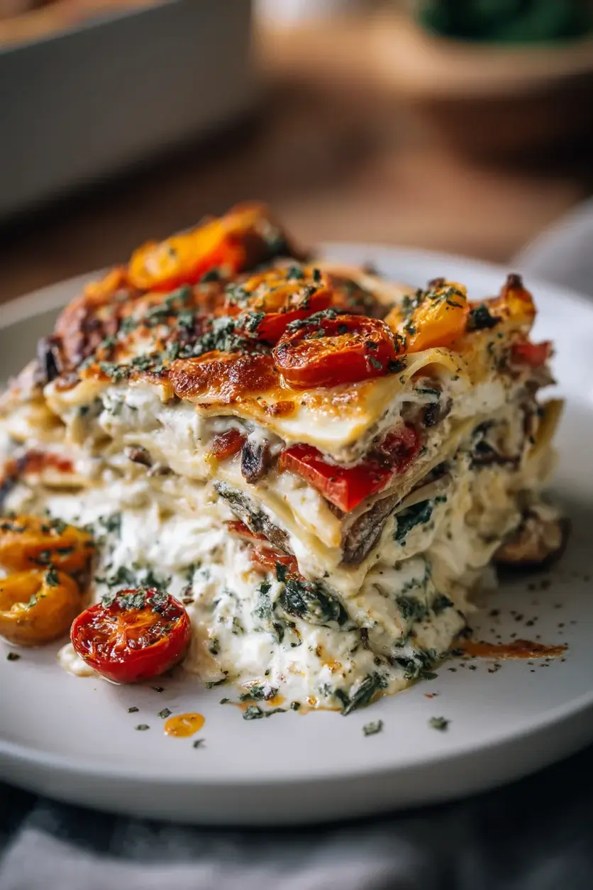 Loaded Veggie White Lasagna