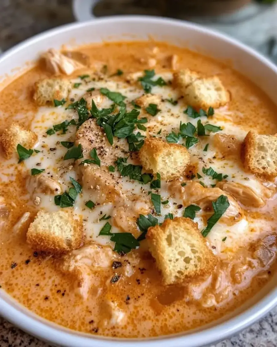 Crock Pot Creamy Chicken Parmesan Soup