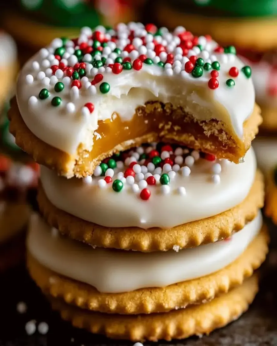 Caramel Ritz Cracker Christmas Cookies Easy Holiday Treats