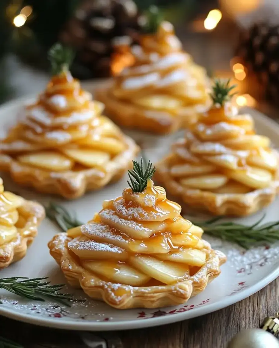 Caramel Apple Brie Christmas Tree Tartlets