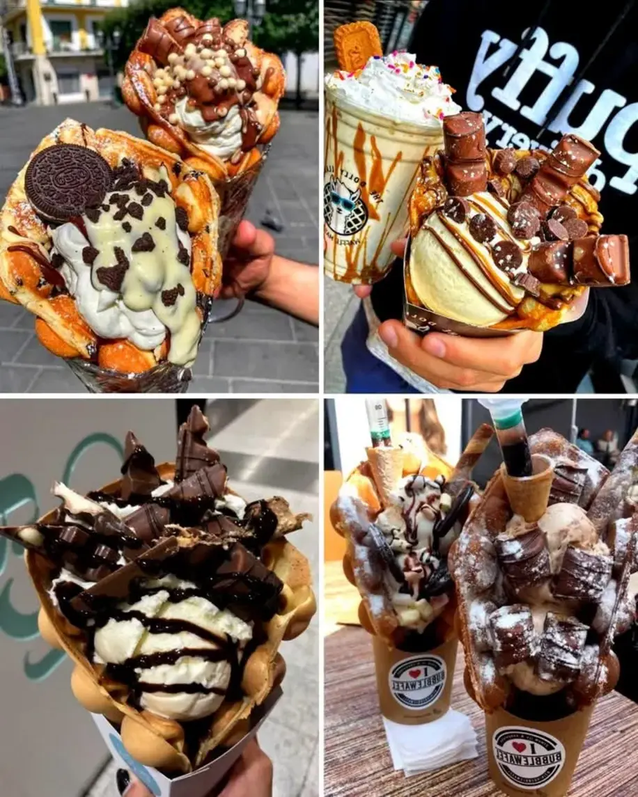 Ice Cream Bubble Waffle
