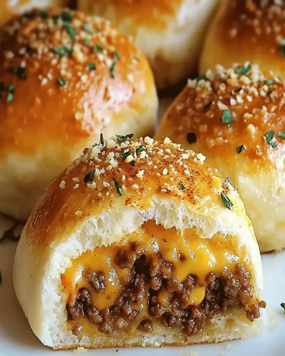 Garlic Parmesan Cheeseburger Bombs