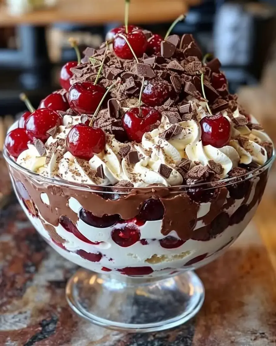 Indulgent Cherry Chocolate Trifle Recipe