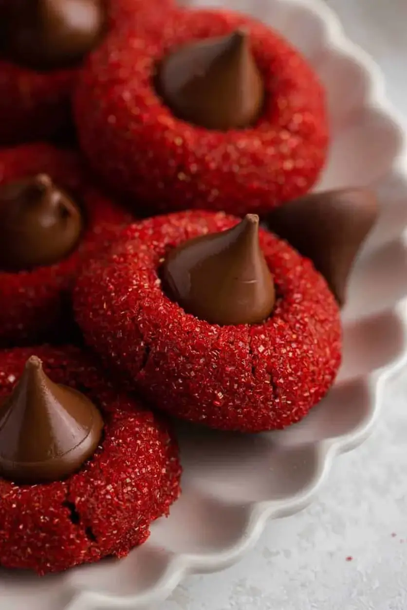 Easy Hersheys Red Velvet Blossoms Cookies