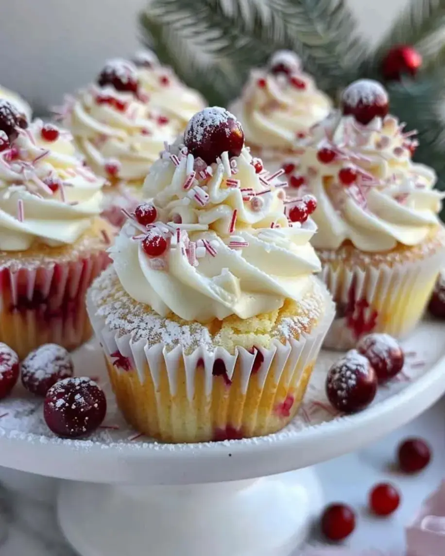 Cranberry Orange White Chocolate Cupcakes