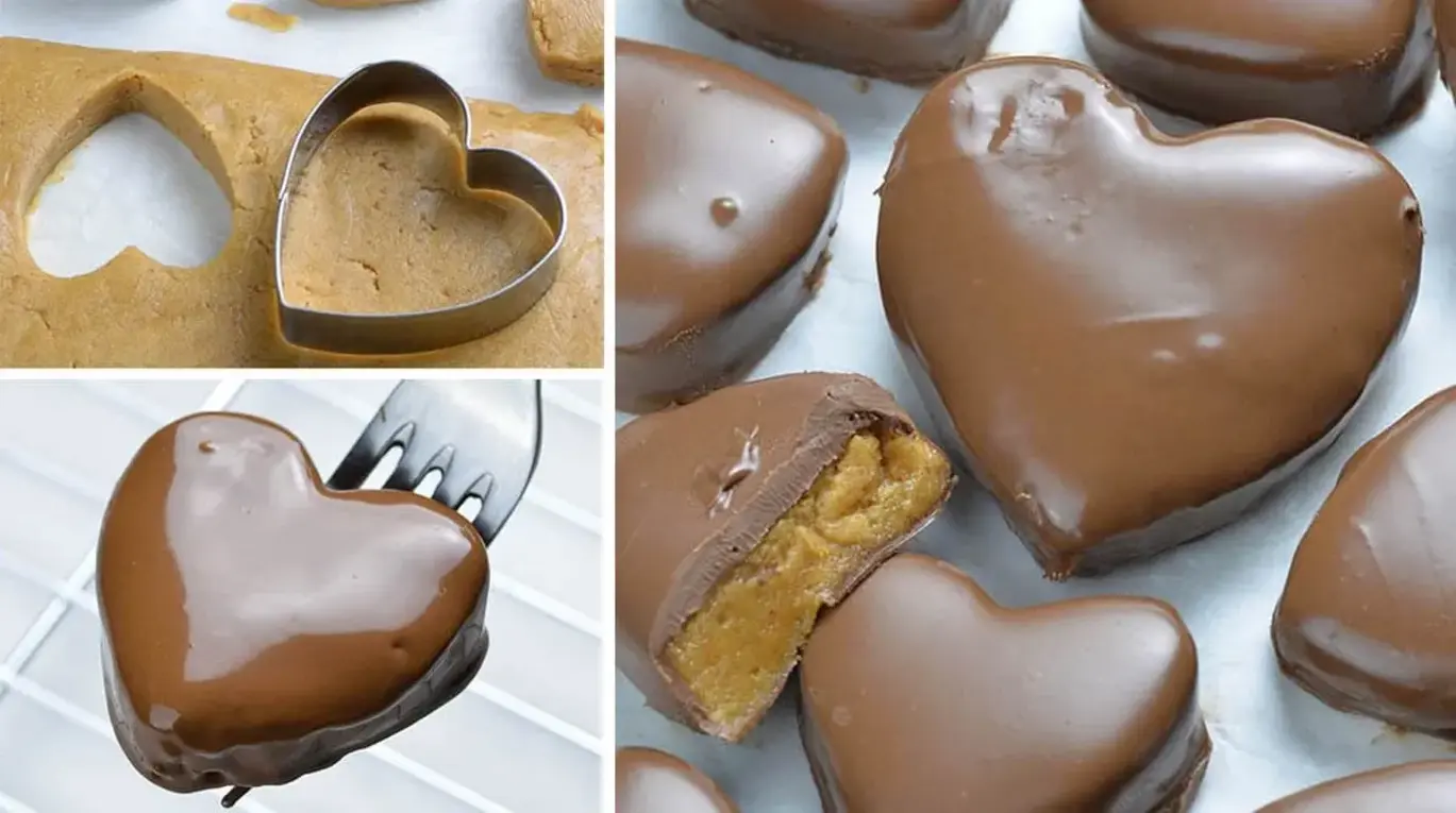 Chocolate Peanut Butter Valentines Heart