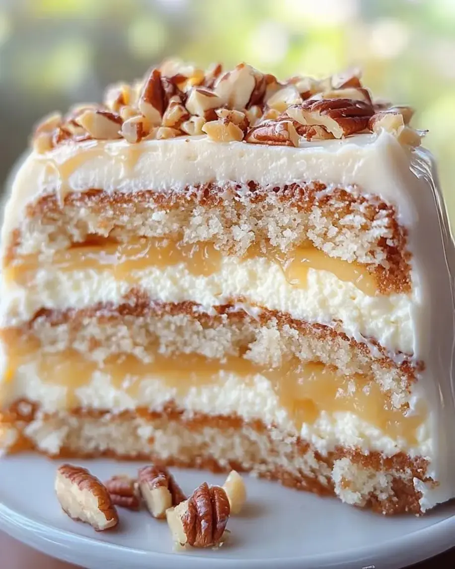 White German Chocolate Cake with a Cheesecake Center