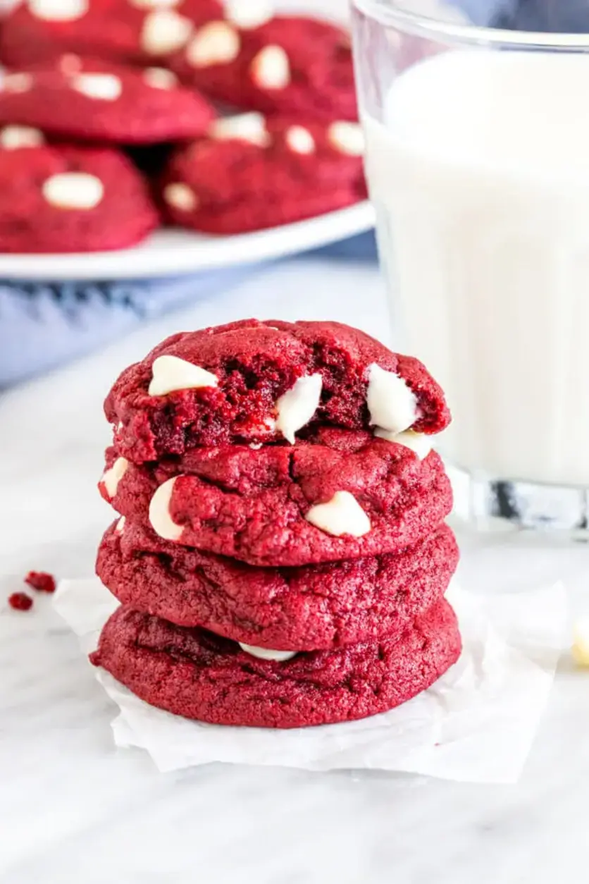 Red Velvet Cake Mix Cookies