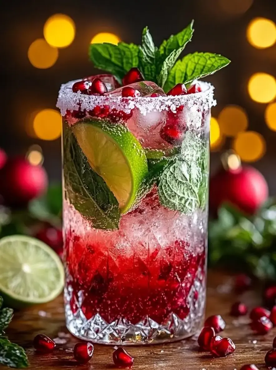 Winter Pomegranate Mojito
