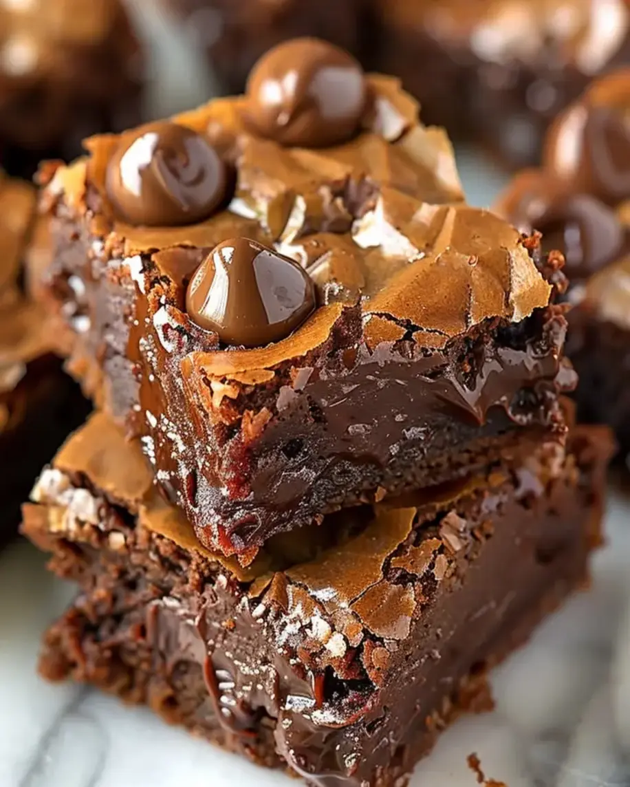 Decadent Double Chocolate Fudge Brownies