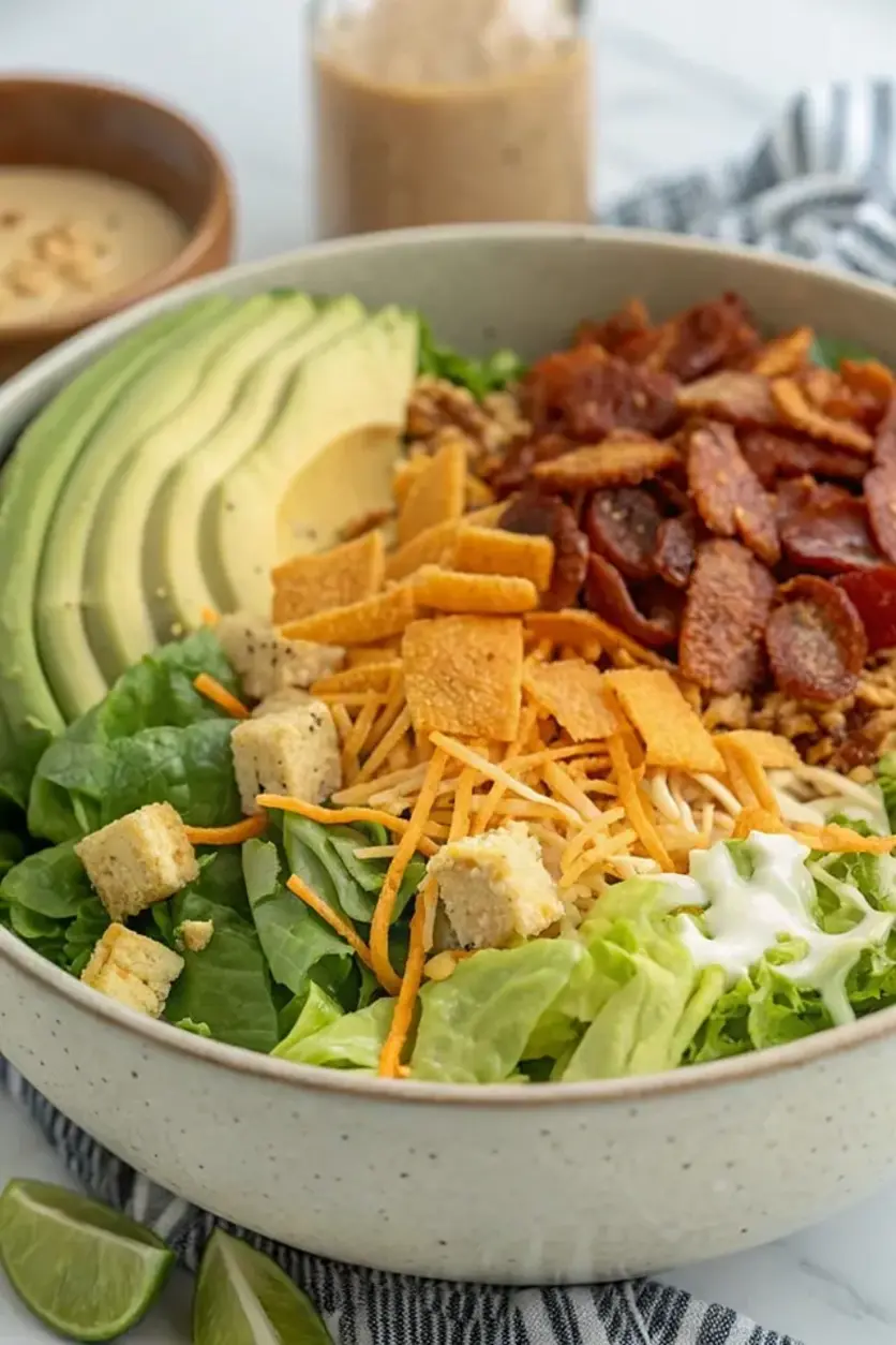 Crispy Avocado Bacon Salad