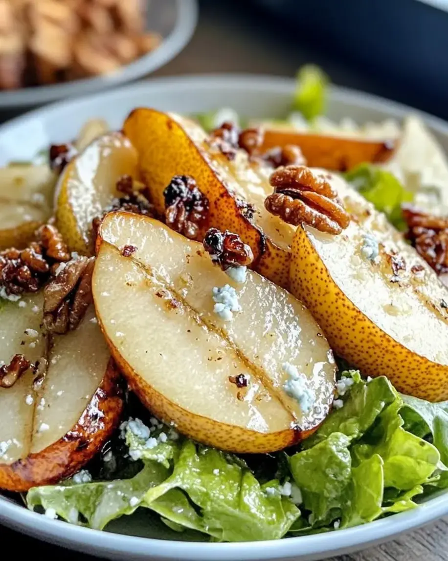 Caramelized Pear and Blue Cheese Salad