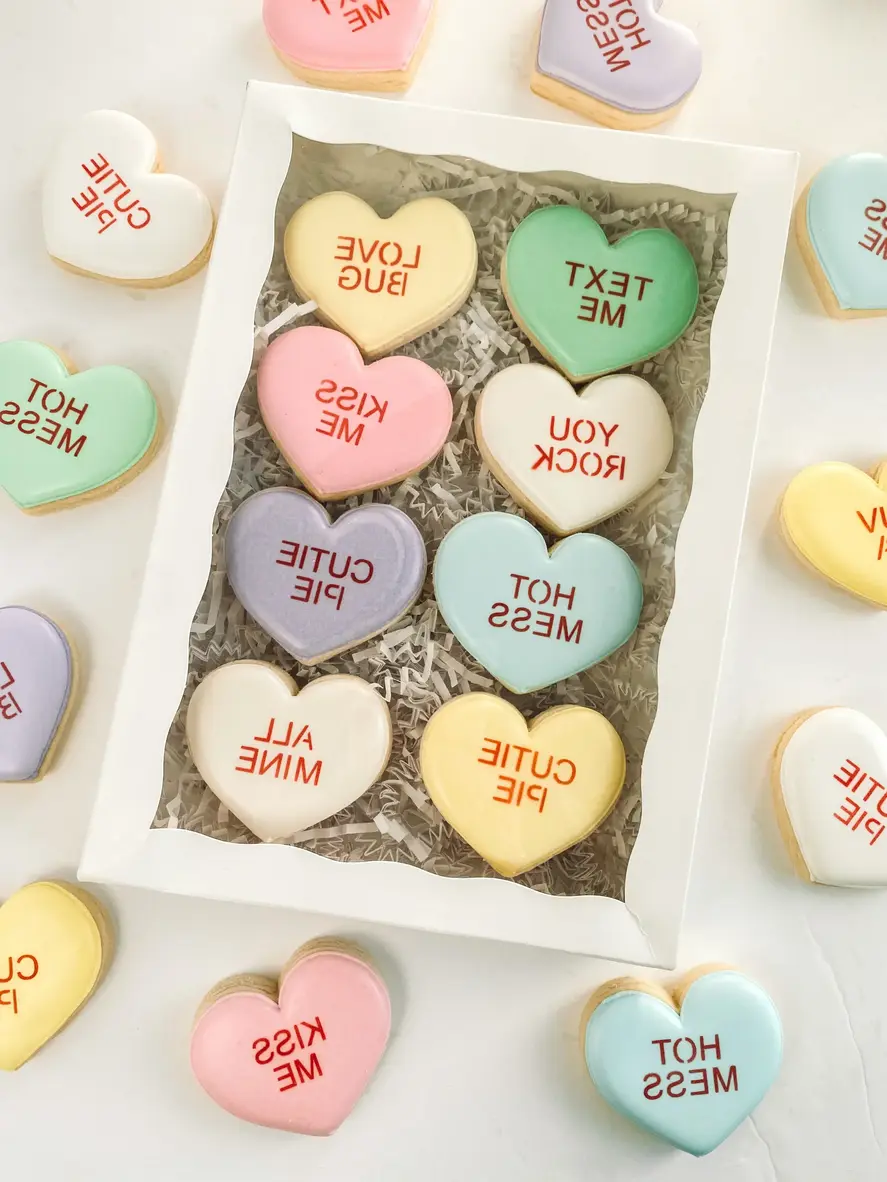 How To Make Valentines Conversation Heart Cookies