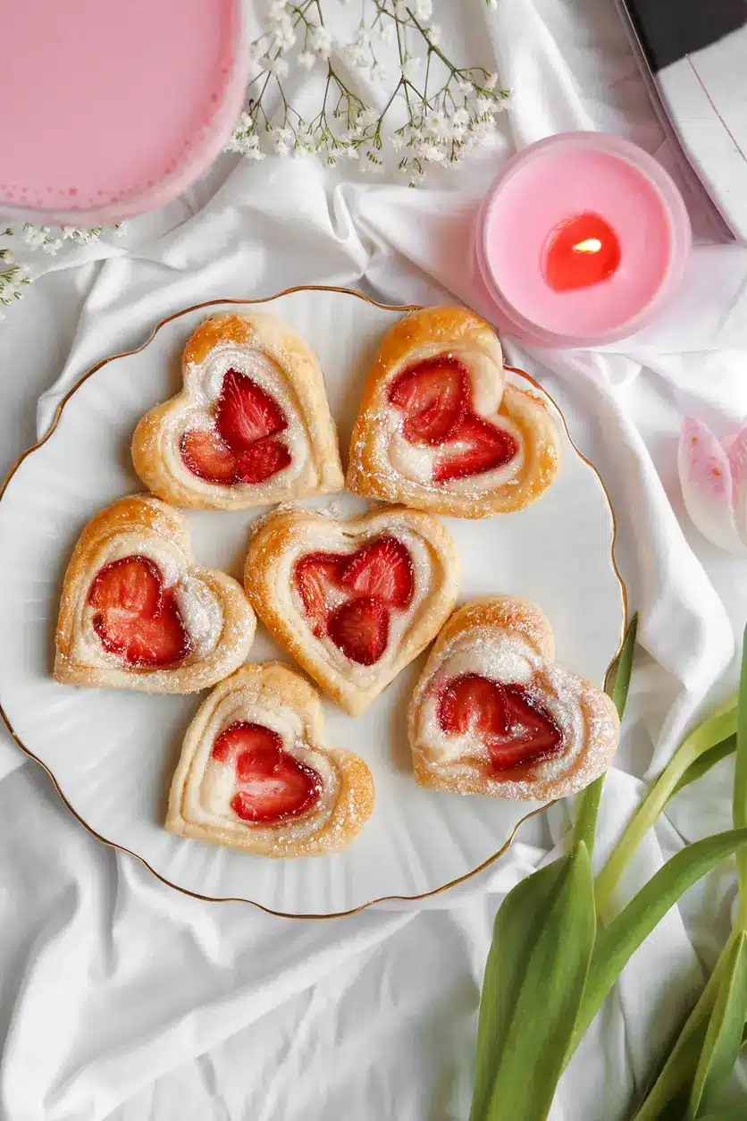 Irresistible Vegan Strawberry Cream Danish