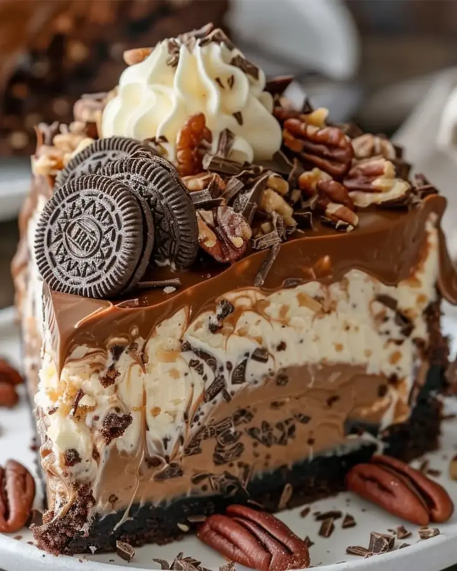 No Bake German Chocolate Cheesecake