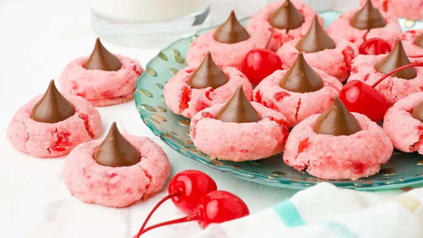 Chocolate Cherry Blossom Cookies