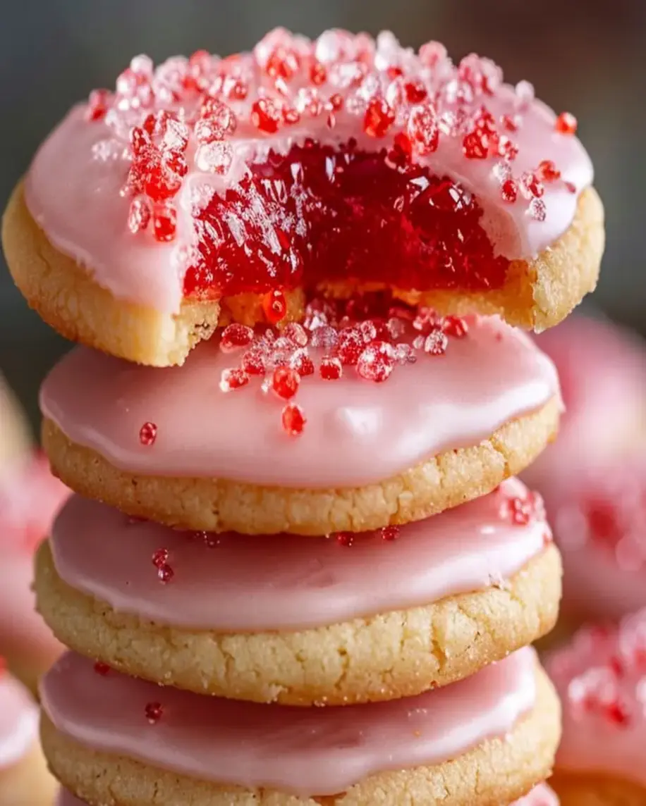 Strawberry Frosted Cookies