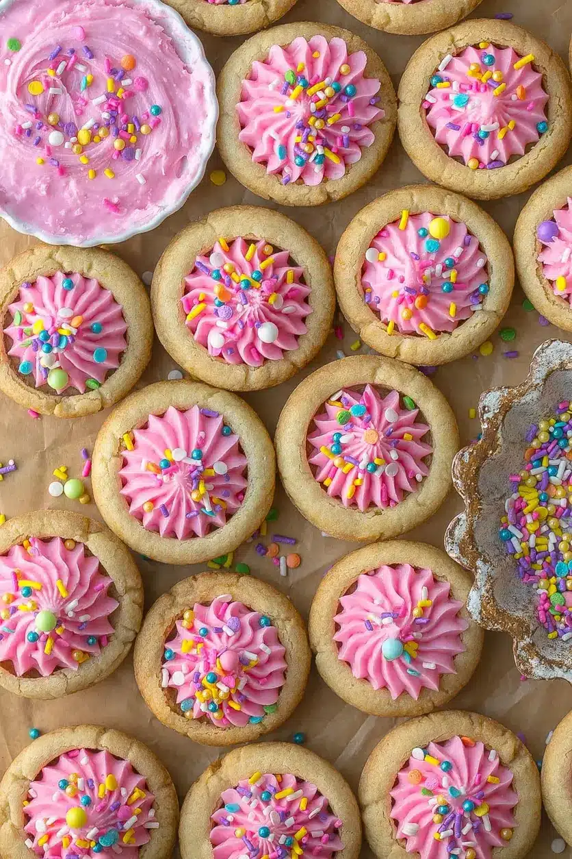 Sugar Cookie Cups with Cream Cheese Buttercream Frosting