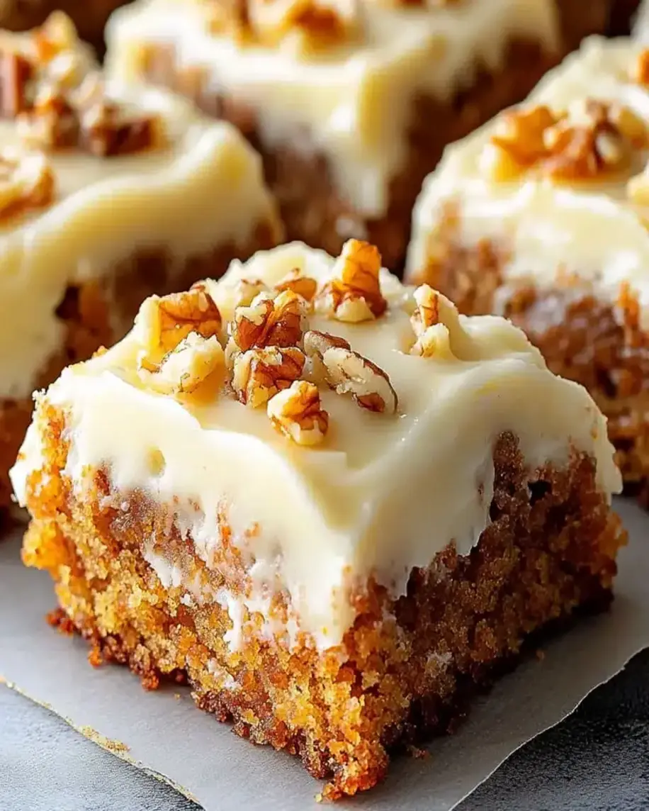Easy Carrot Cake Bars with Cream Cheese Frosting Perfect Dessert for Any Occasion