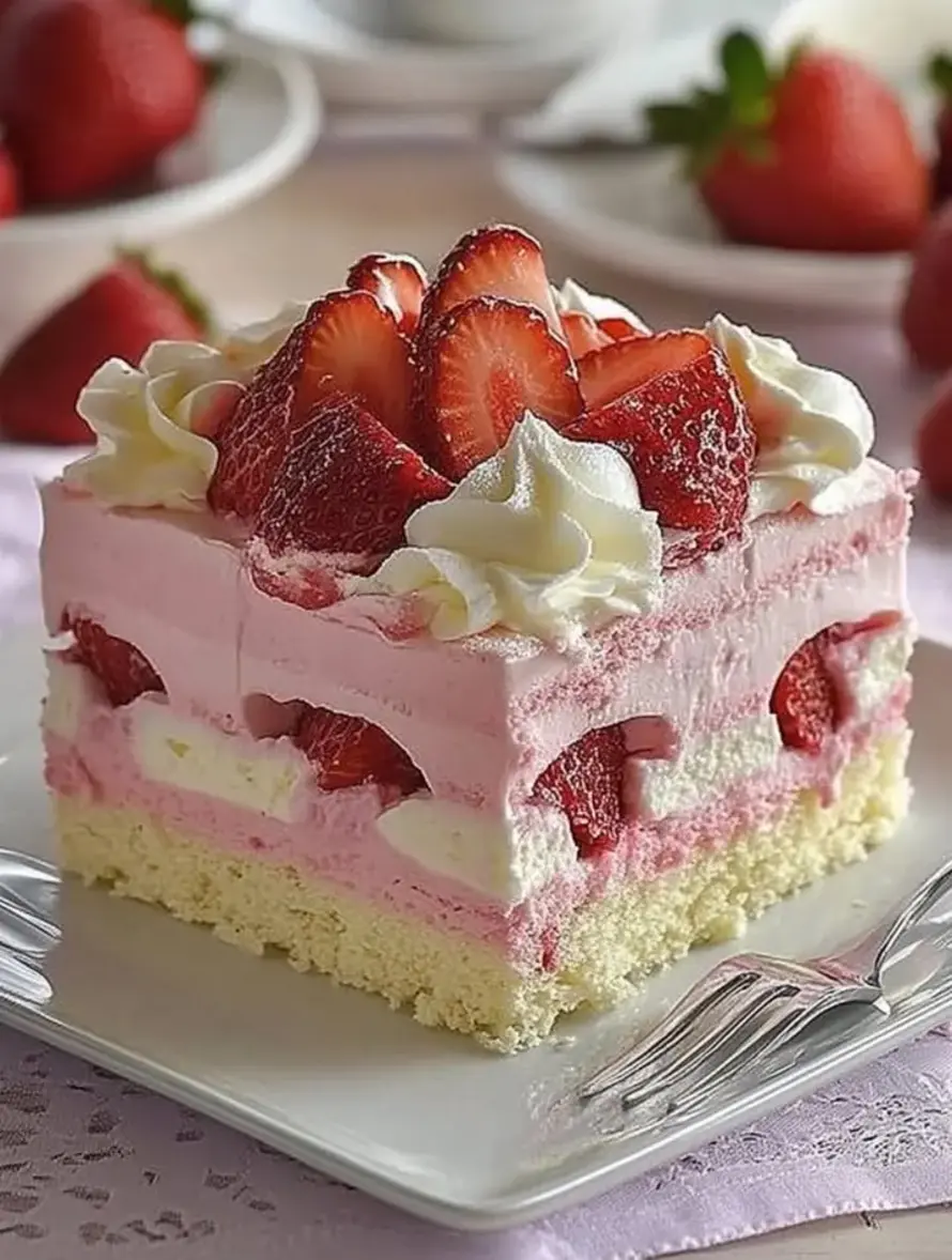 No Bake Strawberry Crunch Dream Cake Your New Summer Favorite