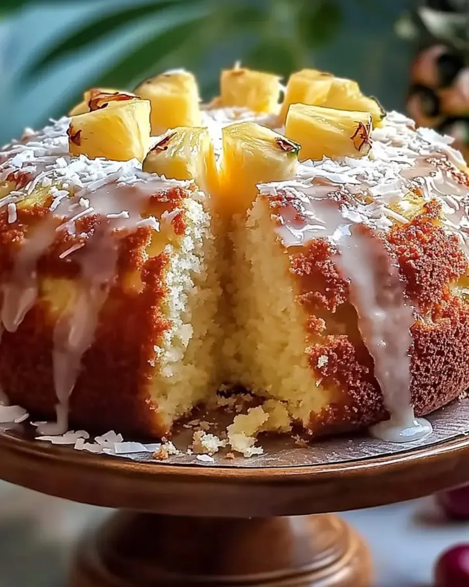 Pina Colada Pound Cake