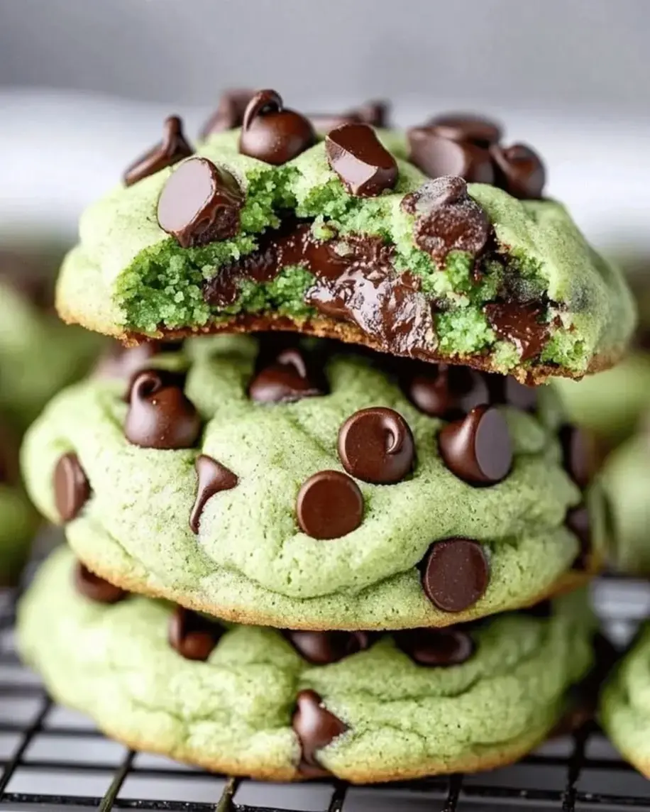 Mint Chocolate Chip Cookies Soft Gooey Delight