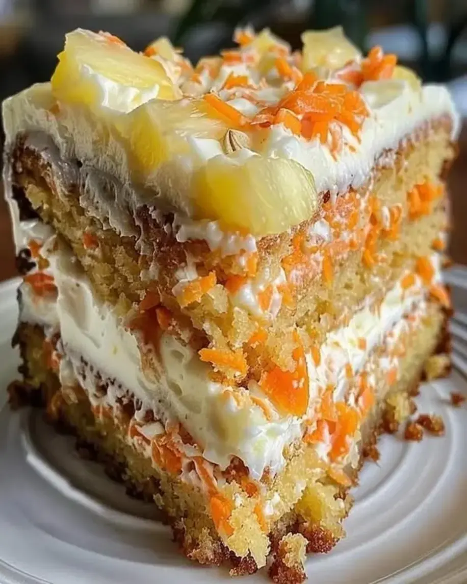 Hawaiian Pineapple Carrot Cream Cake