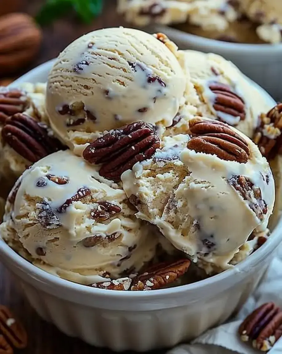 Homemade Butter Pecan Ice Cream