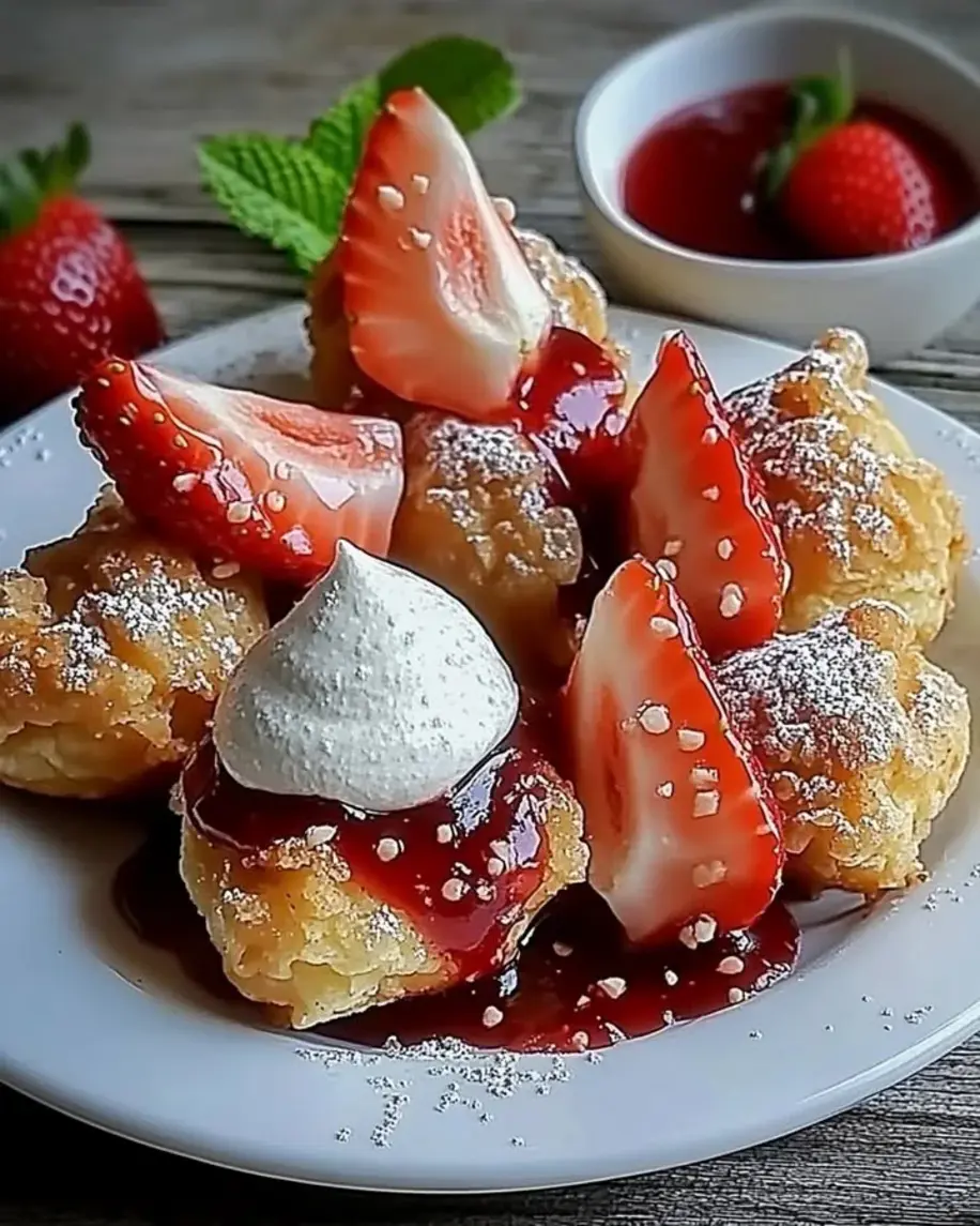 Deep Fried Strawberry Cheesecake