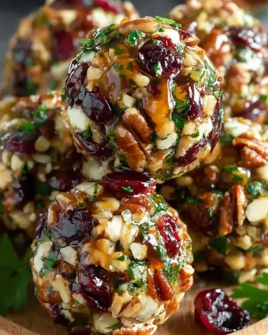 Mini Cranberry Pecan Goat Cheese Balls
