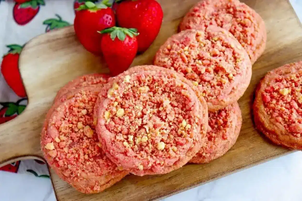 Strawberry Crunch Cookies