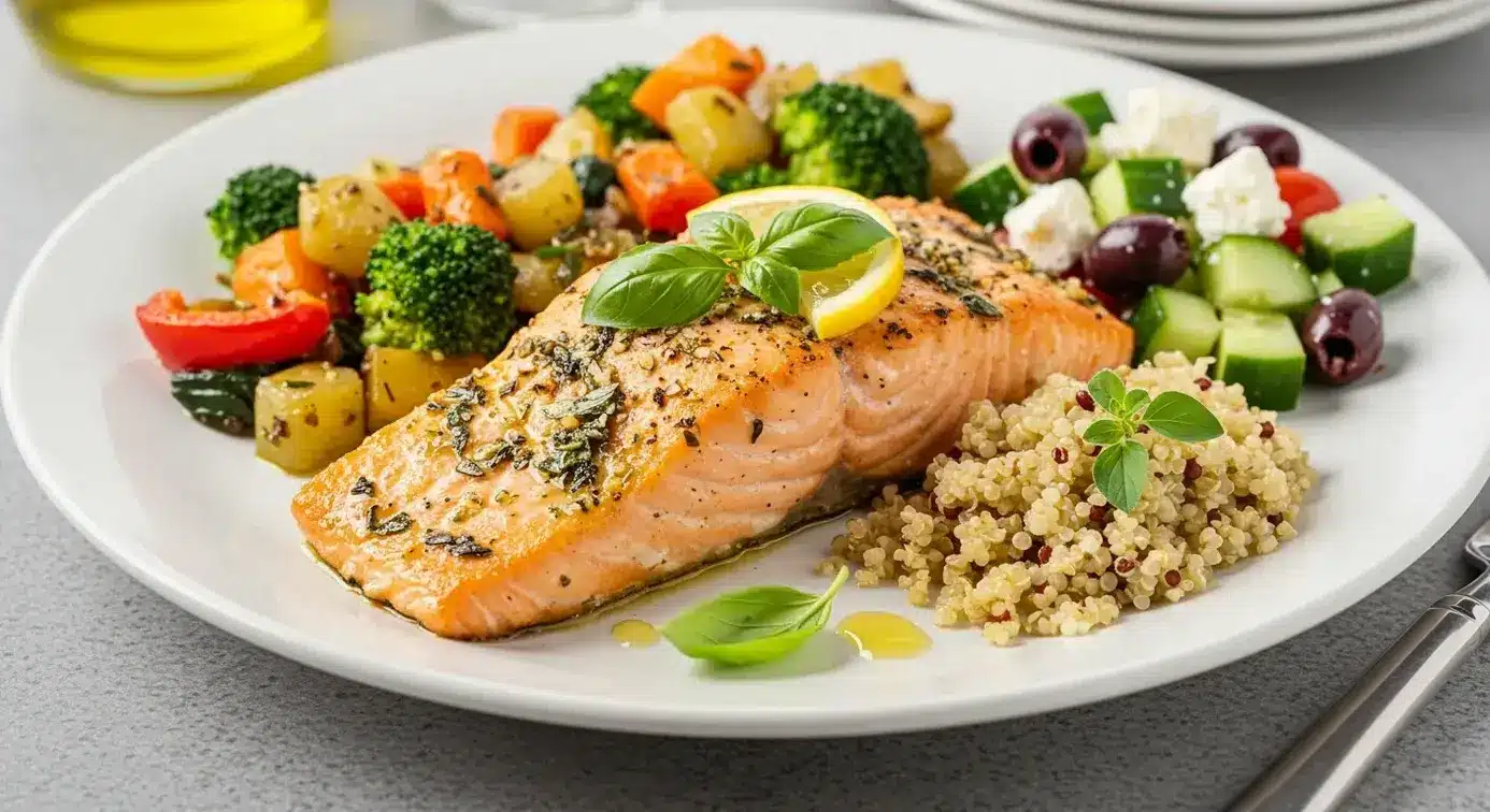 Easy Mediterranean Salmon with Herbs