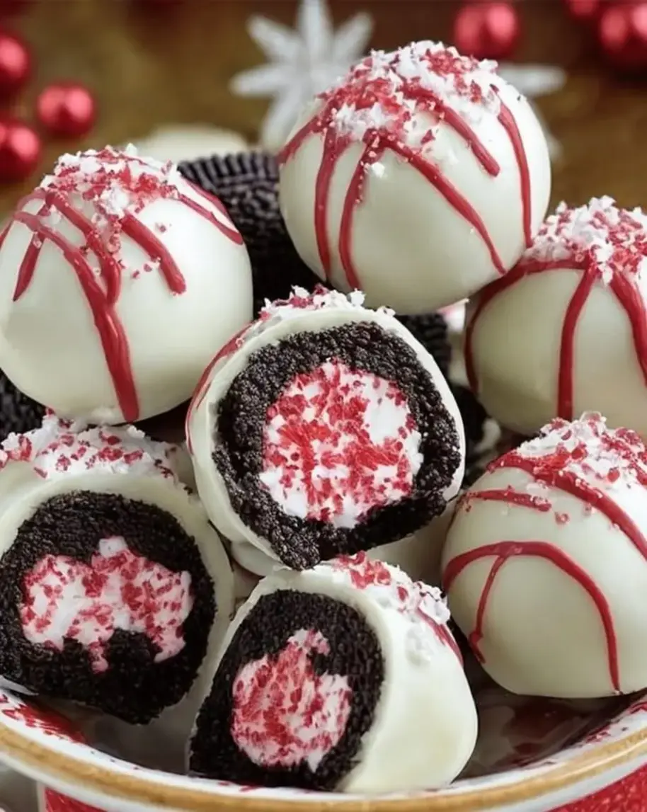 No Bake Peppermint Oreo Truffles