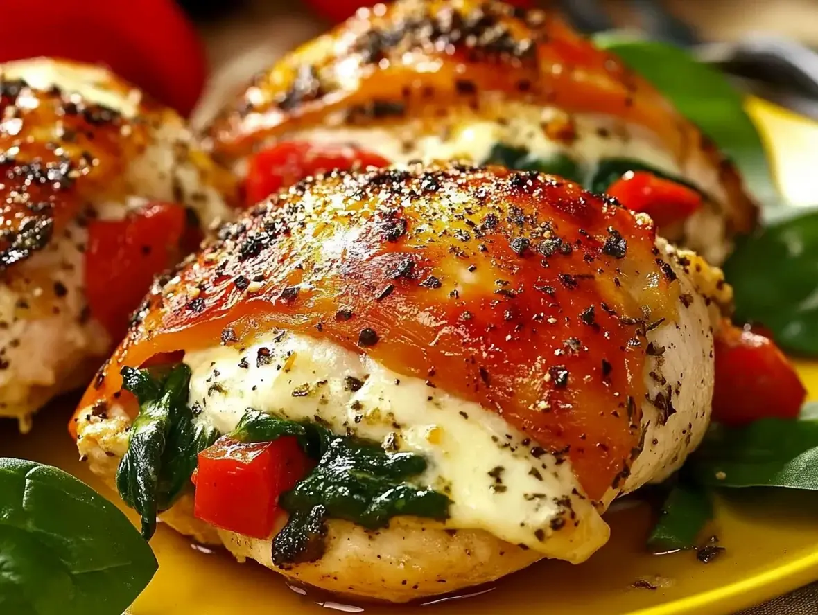 Spinach and Mozzarella Stuffed Chicken Recipe for Dinner