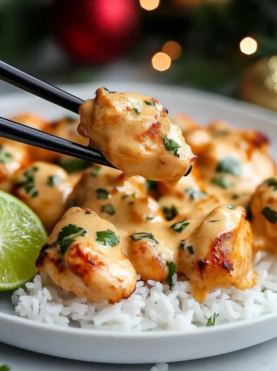 Velvety Coconut Lime Chicken with Holiday Jasmine Rice