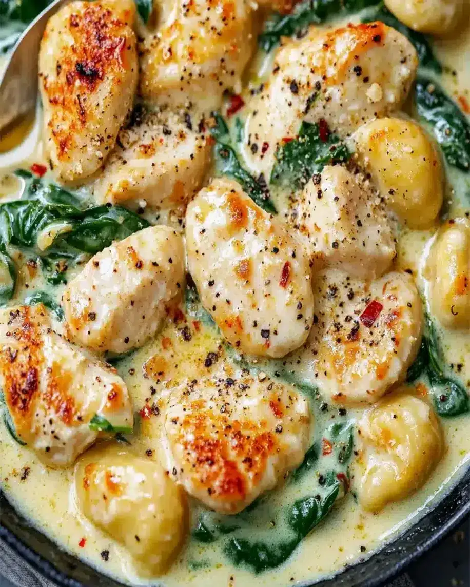 Cozy Up with Creamy Spinach Chicken Gnocchi