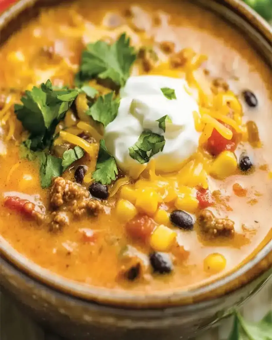 Creamy Taco Soup Recipe Easy Hearty So Delicious