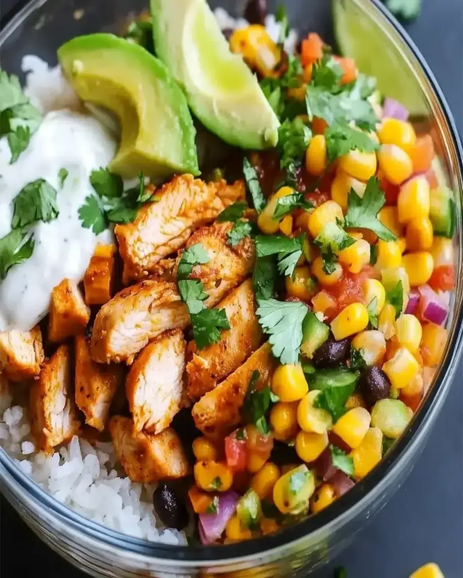 Chicken Taco Poblano Rice Bowls So Easy So Tasty